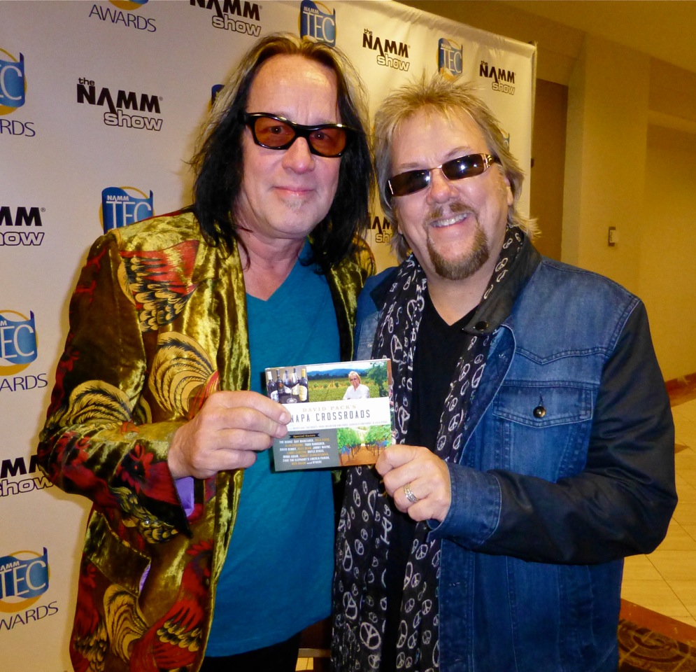 Phil photo of Todd Rundgren and David Pack at NAMM<